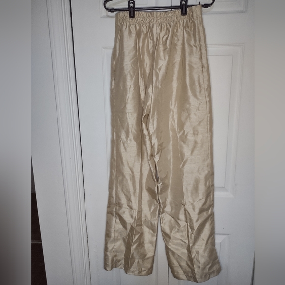 I.C. Collection Vintage High Waisted Tan Beige Trousers M 26" Waist X 32" L - Picture 2 of 5